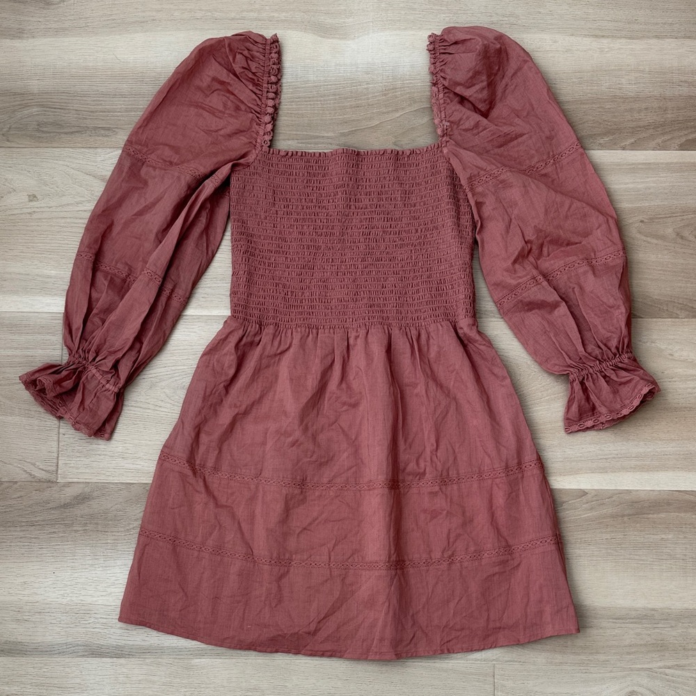 Reformation - Dunes Long Sleeve Mini Dress